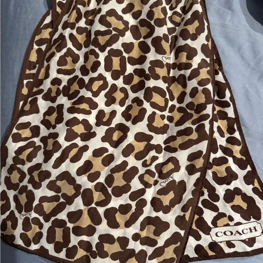Beautiful leopard print coach scarf